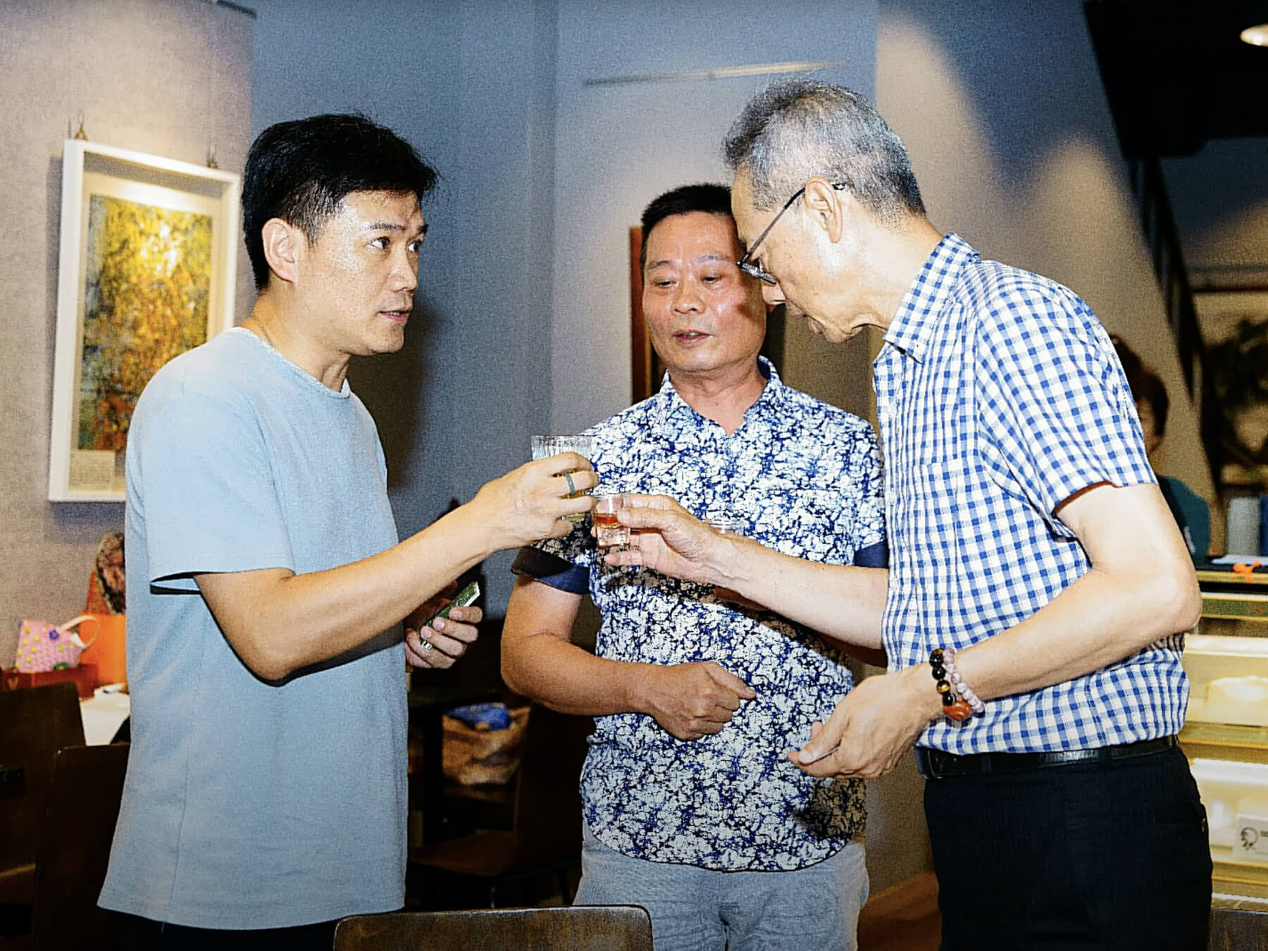 藝術家與基金會成員。