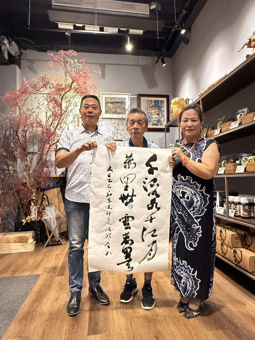 藝術家-張鎮金 現場揮毫作品。